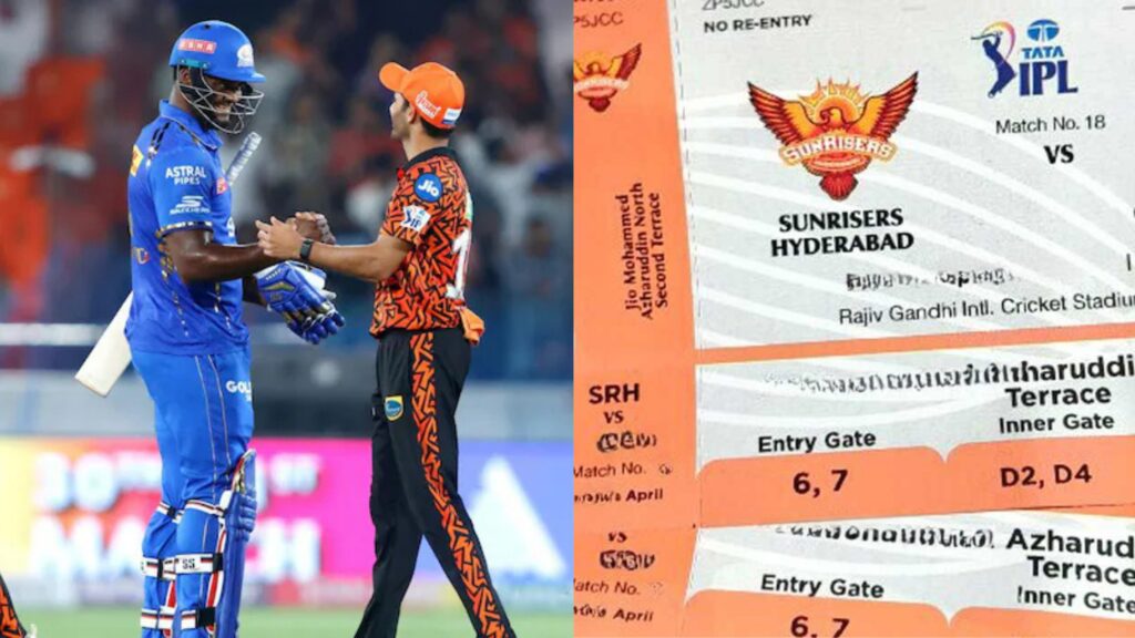 MI vs SRH Match Tickets