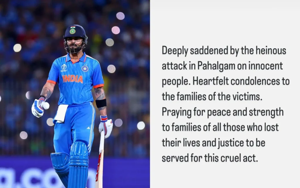 Pahalgam Attack Cricketers Show Their Condolences