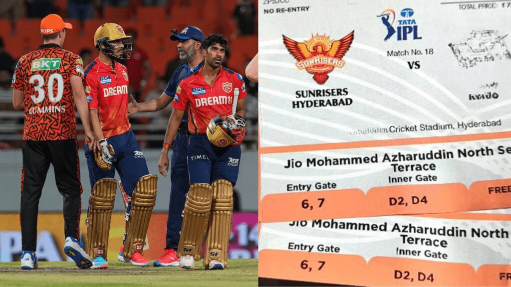 SRH vs PBKS Match Tickets