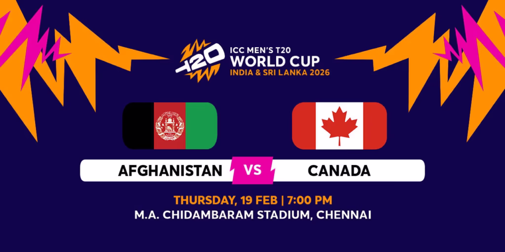 AFG vs CAN ICC Men's T20 Cricket World Cup Match AFG vs CAN ICC Men's T20 Cricket World Cup Match