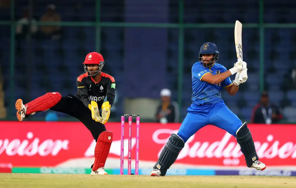 Aryansh Sharma batted steadily in the chase between UAE vs CAN