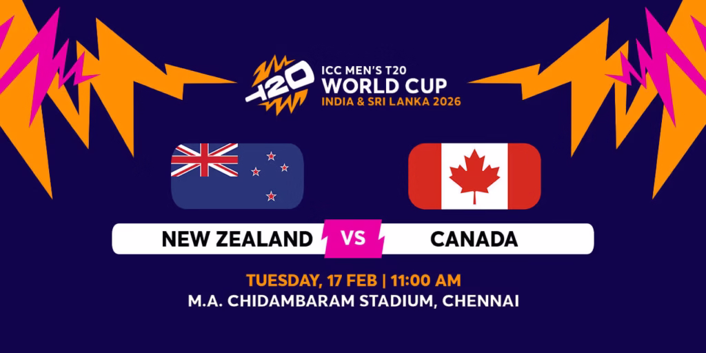 NZ vs CAN ICC Men's T20 Cricket World Cup Match NZ vs CAN ICC Men's T20 Cricket World Cup Match