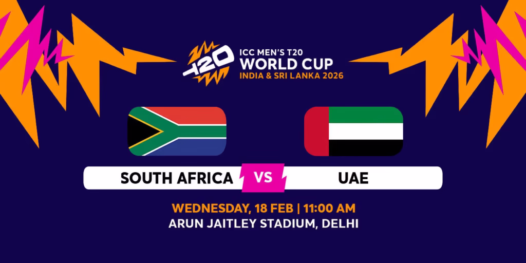 South Africa vs UAE T20 World Cup 34th Match South Africa vs UAE T20 World Cup 34th Match